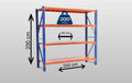 Storage Rack with 200kg Weight Support. Orange