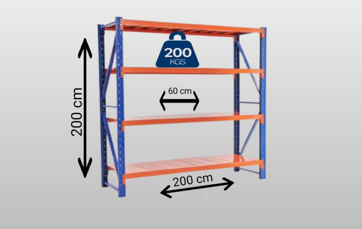 Storage Rack with 200kg Weight Support. Orange