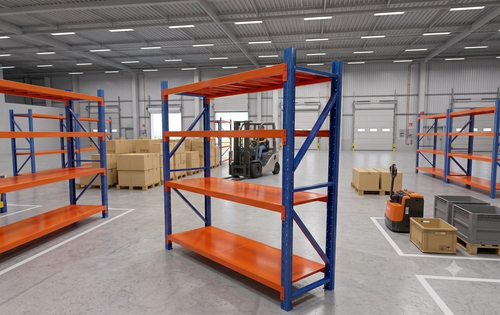 Storage rack with 300KG weight capacity Orange/Blue