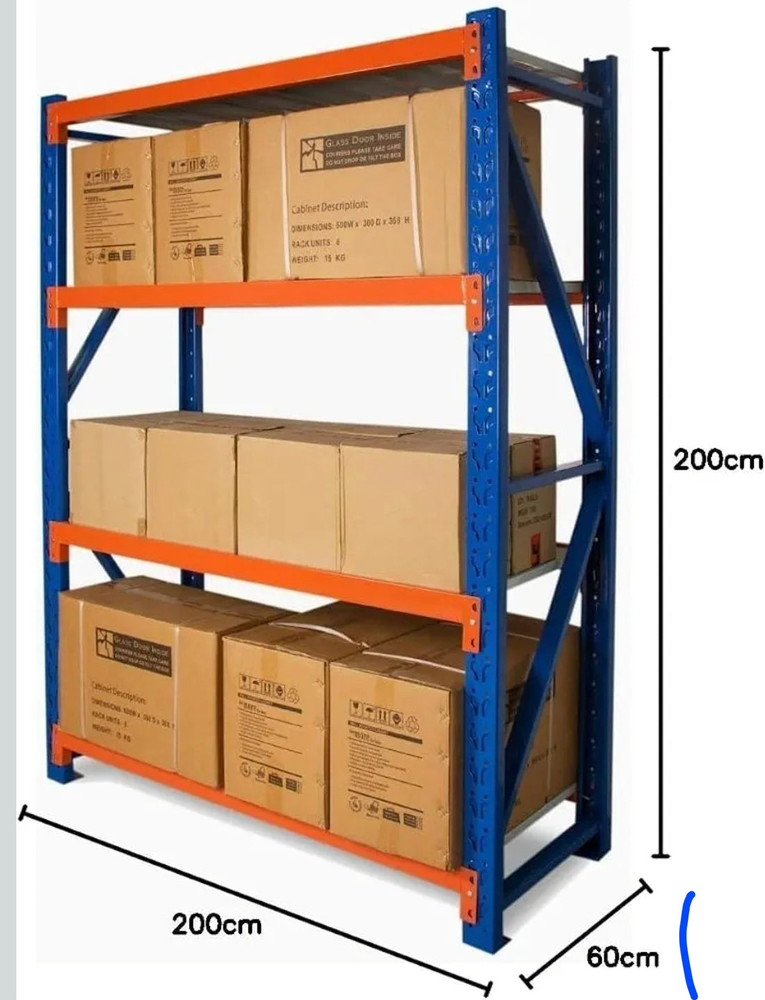 Heavy Duty Metal Warehouse Racking 300KG