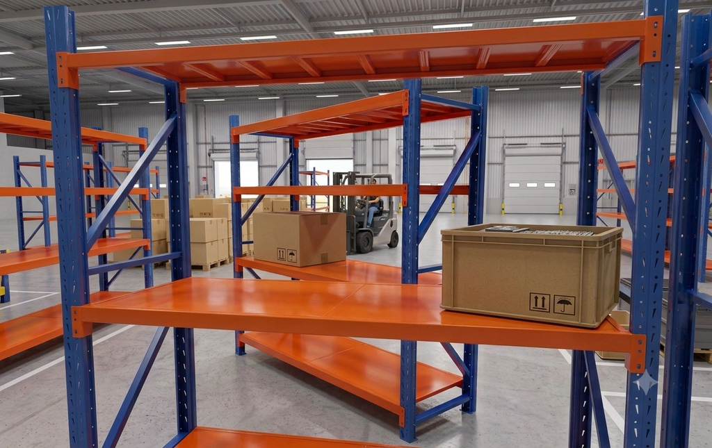 Storage rack with 300KG weight capacity Orange/Blue