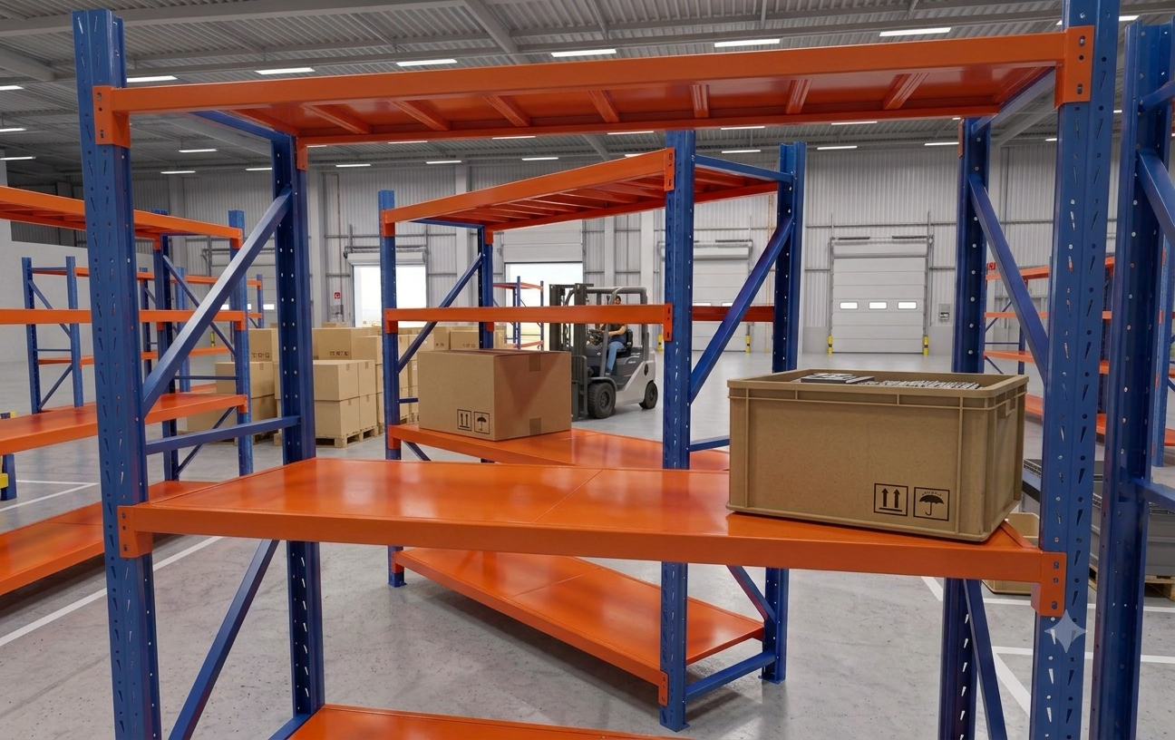 Storage rack with 300KG weight capacity Orange/Blue