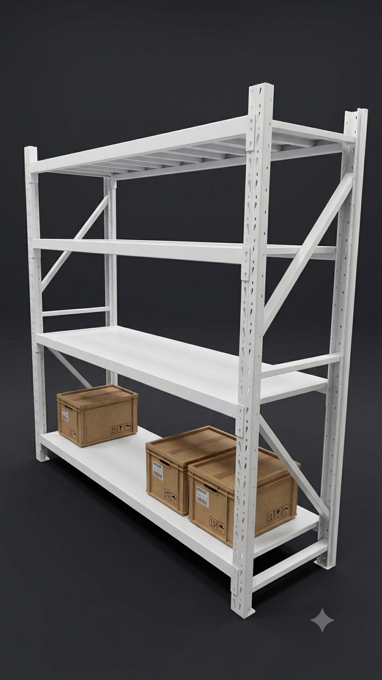 Storage Rack, 200Kg weight capacity. White